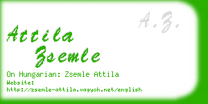 attila zsemle business card